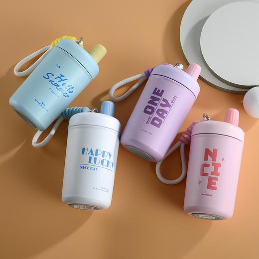 高颜值ins风女生时尚吸管水杯可爱创意千寻保温杯简约便捷学生杯 商品图2