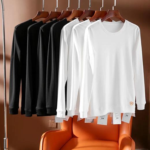 面料中的“软黄金”~棉绒小白T长袖JX8016 商品图2