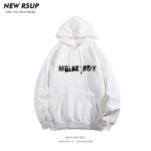 2022时尚休闲秋冬款港风chic加绒卫衣男连帽潮ins炸街上衣ulzzang外套宽松百搭 商品图2