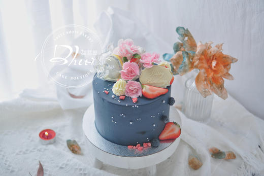 动物性淡奶油系列（自然花系）英国进口纯动物奶油生日蛋糕0111【加高款】 商品图3