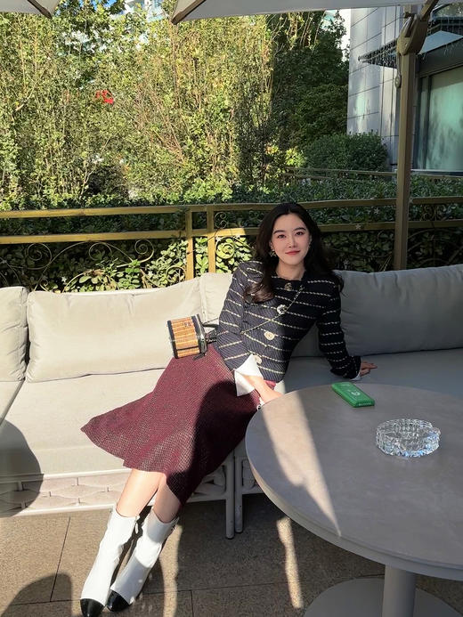 DUO智仙生 黑标系列 大都会系列小树莓羊毛香奶奶风舞会连衣裙 商品图2