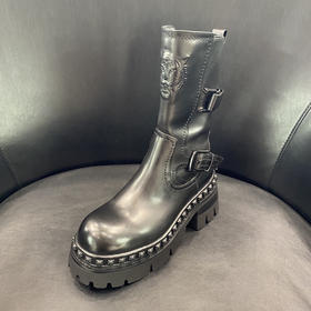 LFGJ 14803 圆头厚底虎头马丁靴短靴