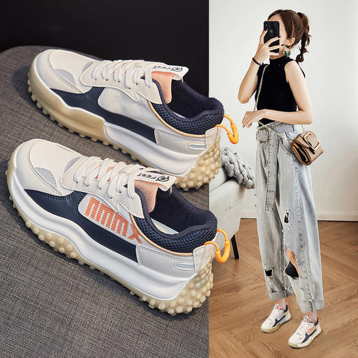KS-7860 ins潮老爹鞋女2022新款春季新款透气女鞋韩版鞋子百搭运动鞋 商品图2