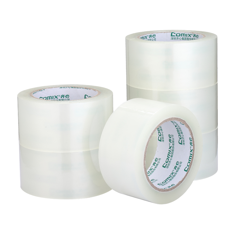 齐心 JP5510-6 普透封箱胶带 6卷/筒 55mm*100y胶纸胶带封箱胶透明