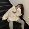 加绒加厚秋冬新款连帽卫衣女韩版大码胖mm外套宽松上衣学生情侣装 商品缩略图3