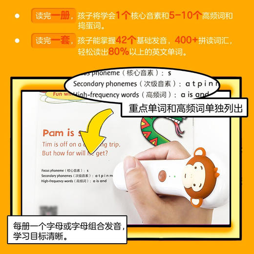 小猴皮皮点读笔（PC/16G/礼盒）：BBC自然拼读故事书：全44册（点读版） 商品图3