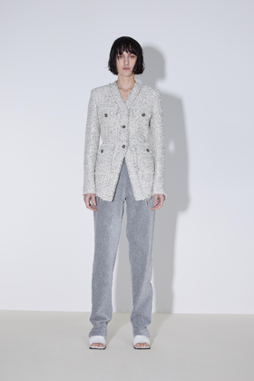 掐腰款小香风外套