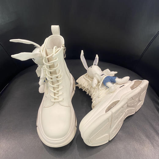 LFGJ 15103 运动休闲鞋女秋冬真皮高帮厚底卡通甜酷老爹鞋ins潮 商品图4