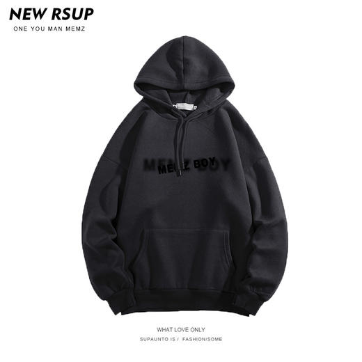 2022时尚休闲秋冬款港风chic加绒卫衣男连帽潮ins炸街上衣ulzzang外套宽松百搭 商品图3