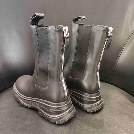 LFGJ 13803真皮切尔西中筒厚底烟管靴女 商品图2