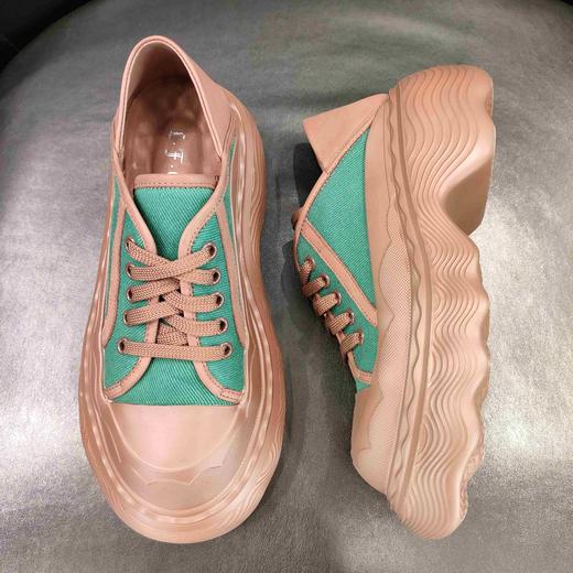 LFGJ 5332 帆布厚底松糕运动休闲板鞋增高大头鞋子 商品图9