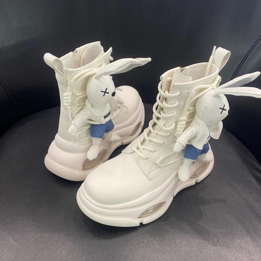 LFGJ 15103 运动休闲鞋女秋冬真皮高帮厚底卡通甜酷老爹鞋ins潮 商品图2