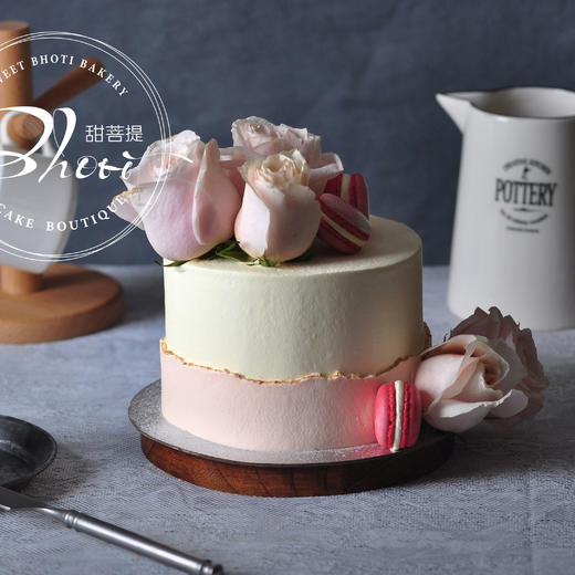 动物性淡奶油系列（自然花系）英国进口纯动物奶油生日蛋糕0022【加高款】 商品图0