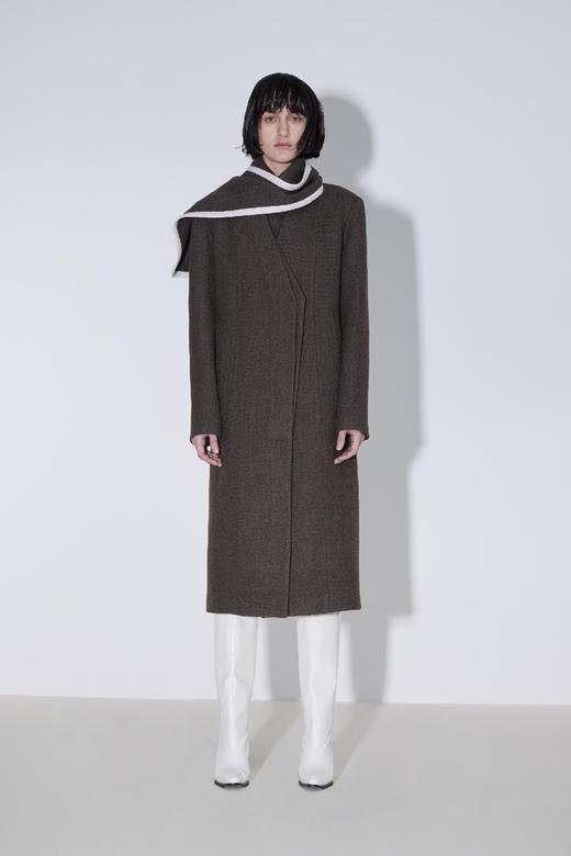 围脖款双门襟式大衣 商品图0