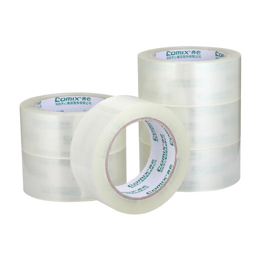 齐心 JP4510-6 封箱胶带45mm100码6个/筒胶纸胶带封箱胶透明 商品图0