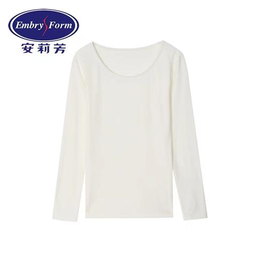 安莉芳秋季新品薄款圆领暖衣上装女士舒适修身打底衫ED00237 商品图1