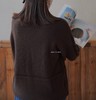 （4折）HAOLU棕色浅棕藏蓝圆领毛衣 商品缩略图9