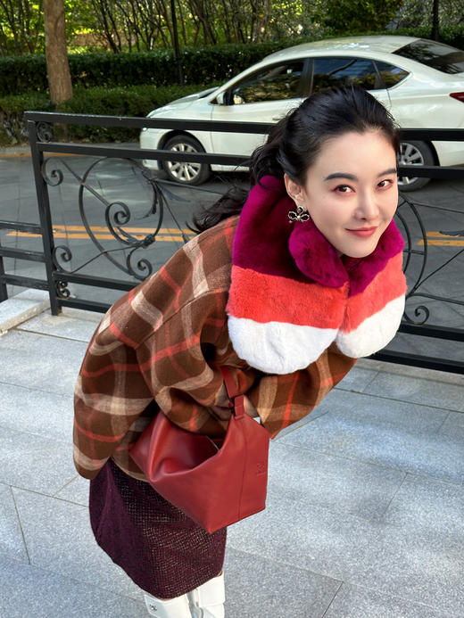 DUO智仙生 毛领粉标系列 月野兔梦幻兔毛毛皮草领子 商品图0