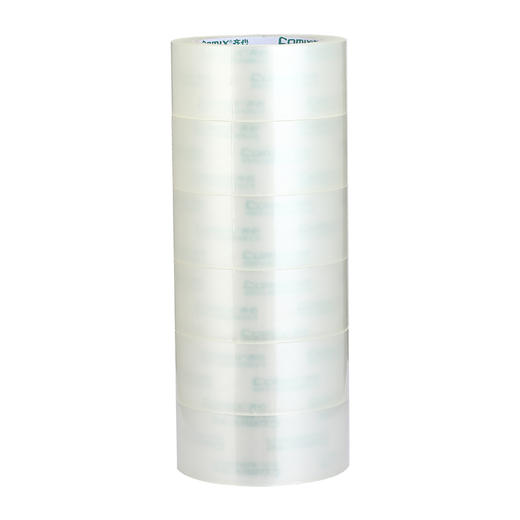 齐心 JP4510-6 封箱胶带45mm100码6个/筒胶纸胶带封箱胶透明 商品图1