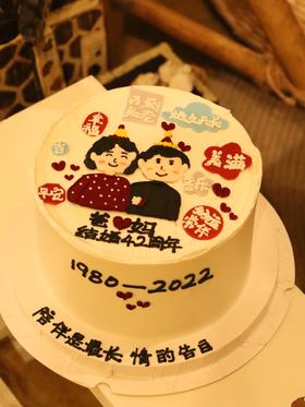 手绘爸妈纪念日