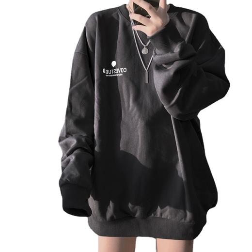 新款时尚含棉原宿风卫衣女ins韩版宽松休闲上衣港风打底衫学生女装 商品图4