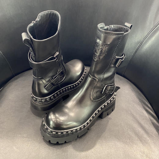 LFGJ 14803 圆头厚底虎头马丁靴短靴 商品图2