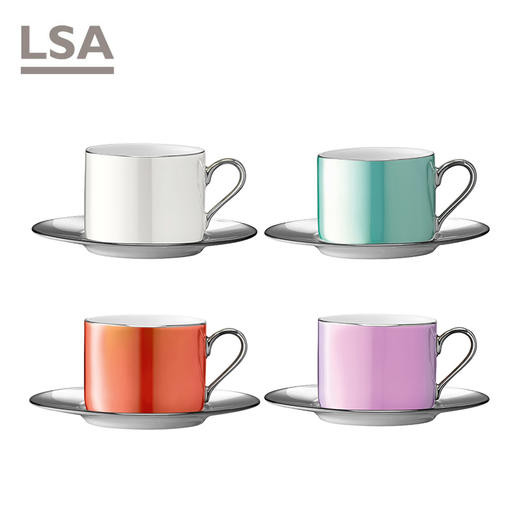 lsa咖啡杯套装陶瓷杯子高颜值进口手绘铂金高档精致茶杯碟茶壶 商品图4