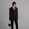 NUTH“征象背后”｜黑色拼皮西装收腰修身设计西装外套 商品缩略图1