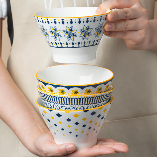 日式の斗笠碗 6个装 浓郁风情系列瓷器 陶瓷材质 简单纯粹 商品图6