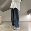 港风复古牛仔裤男宽松直简阔腿裤ins青年韩版潮流水洗拖地长裤子 商品缩略图0