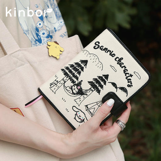 kinbor手账本A6一起去野营吧DT51045库洛米IP联名款手账本高颜值笔记本子精致高级学生清新文艺风记录本日程本 商品图4