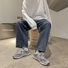 港风复古牛仔裤男宽松直简阔腿裤ins青年韩版潮流水洗拖地长裤子 商品缩略图2