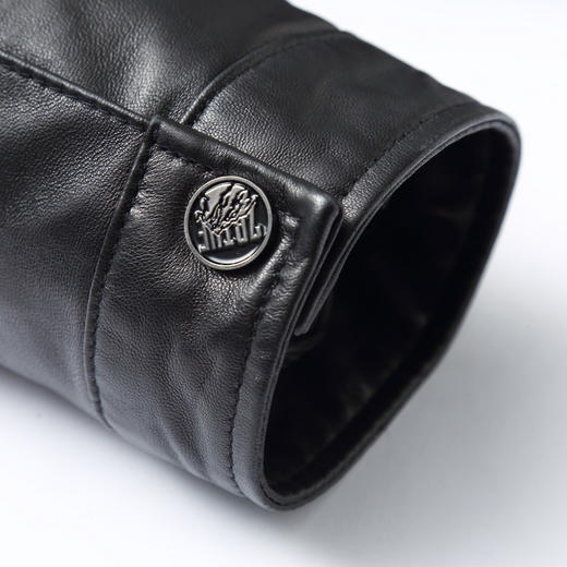 【真皮】大依优型大码可脱卸貂毛领绵羊皮羽绒服夹克外套休闲简约大号皮夹克真皮皮草加肥加大 商品图3