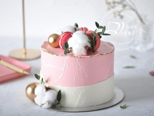 动物性淡奶油系列（自然花系）英国进口纯动物奶油生日蛋糕0034【加高款】 商品图1