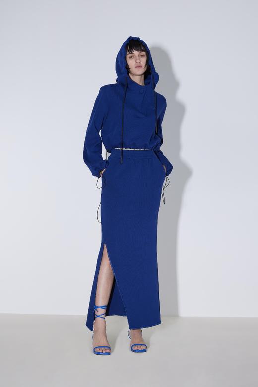 双腰头侧开衩长款卫裙 商品图0