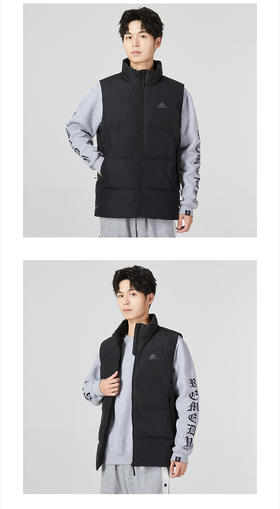 阿迪达斯（adidas） 官方网男装羽绒马甲 22秋冬新款运动服户外防风保暖背心跑步训练休闲夹克外套 HN4403/含绒量70%/偏大一码