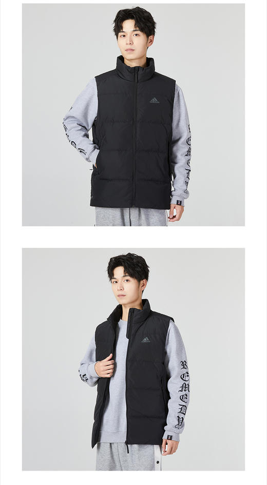 阿迪达斯（adidas） 官方网男装羽绒马甲 22秋冬新款运动服户外防风保暖背心跑步训练休闲夹克外套 HN4403/含绒量70%/偏大一码 商品图0