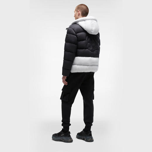 MOOSE KNUCKLES 男士驼鹿指关节徽标连帽羽绒服 黑色 M32MJ160 292 商品图3