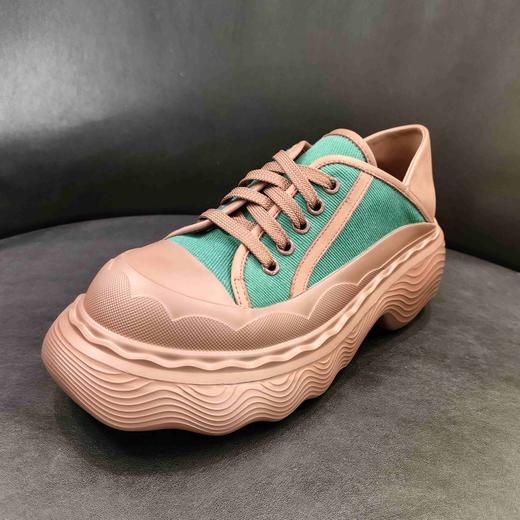 LFGJ 5332 帆布厚底松糕运动休闲板鞋增高大头鞋子 商品图6