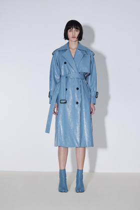 宽松版双排扣风衣