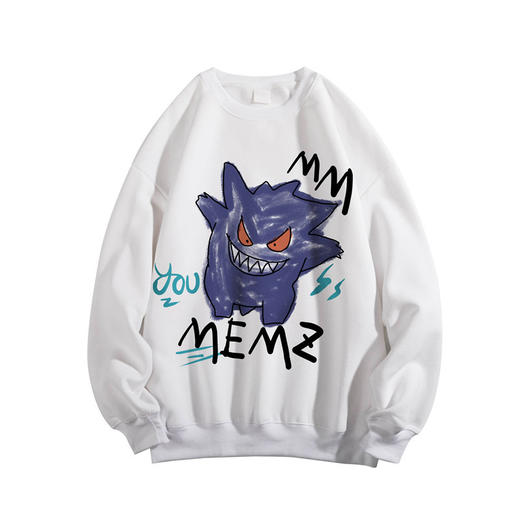 秋冬款ins潮牌港风加绒卫衣男韩版潮流宽松情侣原宿套头休闲上衣 商品图4