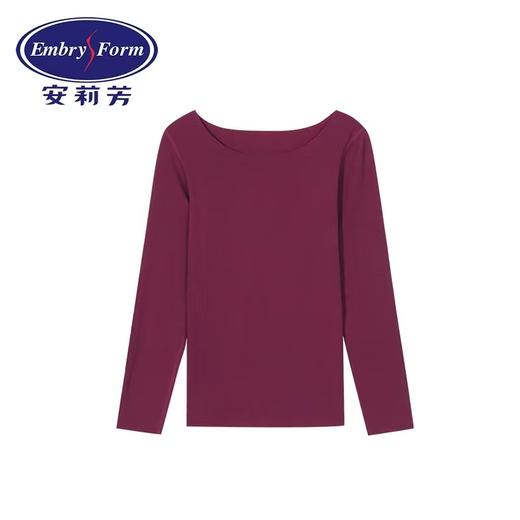 安莉芳秋冬专柜新品圆领暖衣上装女本命年红无痕打底衫ED00242 商品图4