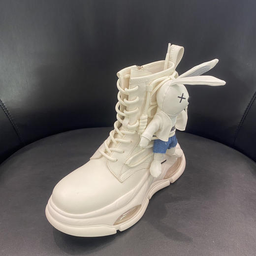 LFGJ 15103 运动休闲鞋女秋冬真皮高帮厚底卡通甜酷老爹鞋ins潮 商品图0