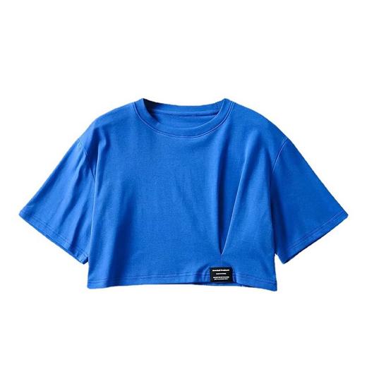 2022夏季新款短袖T恤女宽松显瘦露脐短款上衣服女 韩国女装 商品图4