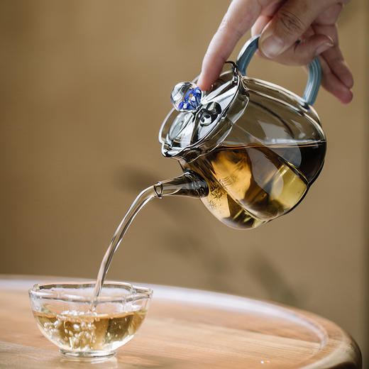 璃享 梅花玻璃茶壶一人喝单个功夫茶具日式过滤小泡茶壶家用精致  容量240ml 商品图2