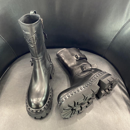 LFGJ 14803 圆头厚底虎头马丁靴短靴 商品图4