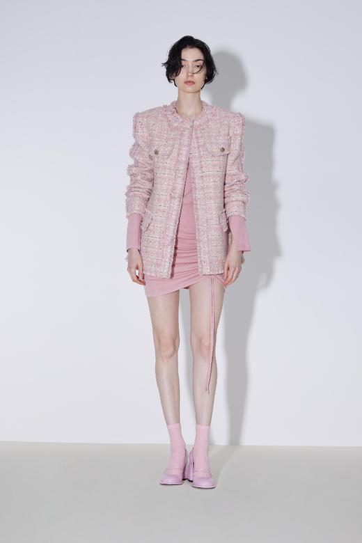 宽肩圆领小香风直身外套 商品图0