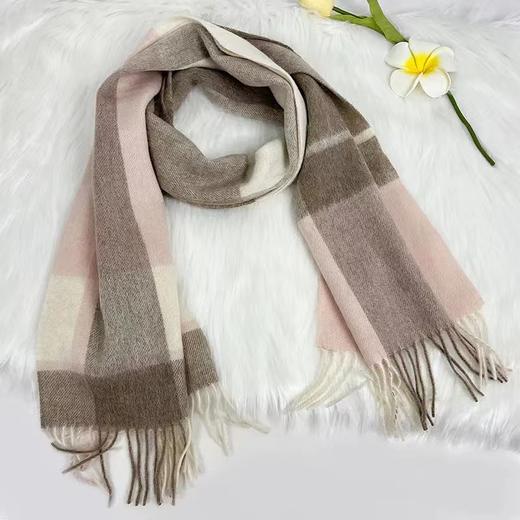 紫宝永恒经典色织格围巾-大方格 商品图1