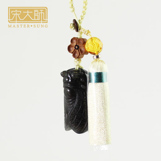 宋韶光文昌包挂蝉蜕变冰彩黑曜石一鸣惊人包挂 商品图5