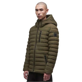 MOOSE KNUCKLES 男士驼鹿指关节徽标连帽羽绒服 军绿色 M32MJ104 963